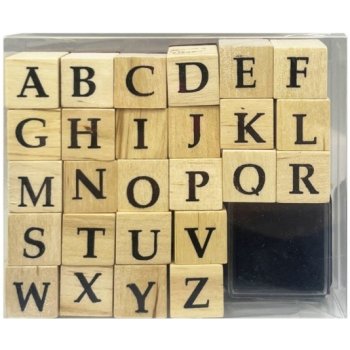 Pkstar Dřevěná razítka abeceda