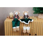 MagicHome Dekorace Vánoce Medvěd v kárované košili 17x14x26 cm – Hledejceny.cz