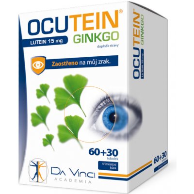 Da Vinci Ocutein Ginkgo Lutein 15 mg 60 tobolek + 30 tablet