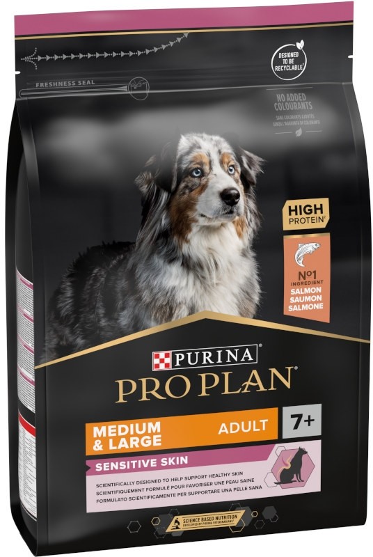 Purina Pro Plan Medium & Large Adult 7+ Sensitive Skin losos 3 kg