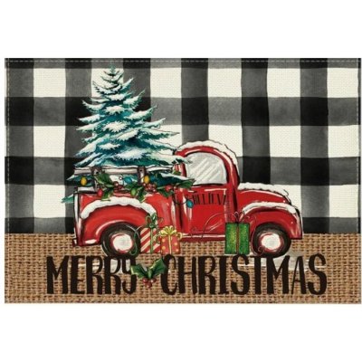 Textilomanie Vánoční prostírání na stůl MERRY CHRISTMAS 30x45 cm, bílé – Hledejceny.cz