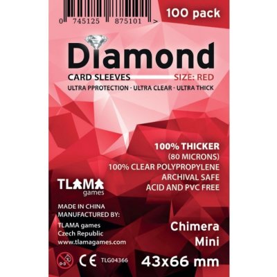 Tlama games obaly Diamond Red: Chimera Mini 43x66mm 100ks – Zboží Mobilmania