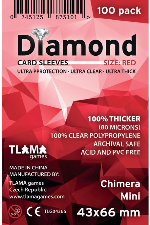 Tlama games obaly Diamond Red: Chimera Mini 43x66mm 100ks