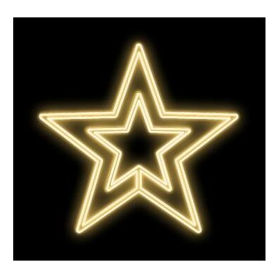 2D LED světelná hvězda II, závěsná, pr. 80 cm, teple bílá, 230 V, 25,3 W, 2,4 kg – Hledejceny.cz