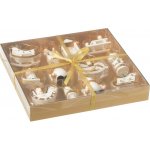 Sada 12 kusů dřevěných vánočních ozdob - 6-9 cm - J-Line by Jolipa – Hledejceny.cz