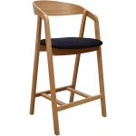 FormWood Henry 63,5 cm dubová s černým sedákem – Zboží Mobilmania