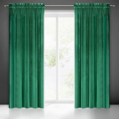 EUROFIRANY ZATEMŇOVACÍ ZÁVĚS NA PÁSCE SAMANTA 140X300 CM ZELENÁ – Sleviste.cz