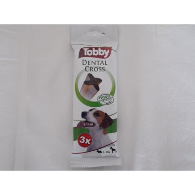 Tobby DENTAL CROSS S-M pro malá a střední plemena 3 ks 70 g – Zboží Mobilmania