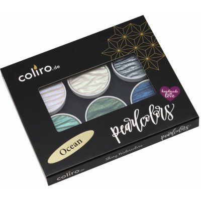 Finetec Akvarelové barvy Coliro Pearlcolors Ocean sada 6 ks – Sleviste.cz