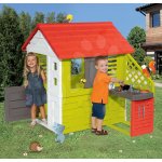 Smoby Domček s kuchynkou Nature červeno-zelená 3 okná+17 doplnkov SM810713 – Zboží Dáma