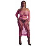 Ouch! Glow in the Dark Long Sleeve Crop Top and Long Skirt Neon Pink – Zboží Dáma
