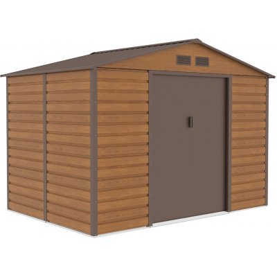 Crossheim C25028 Zahradní domek XL 277 x 195 x 200 cm, ořech – Zboží Mobilmania