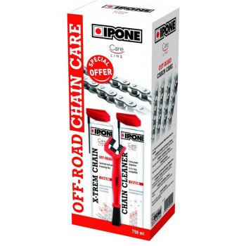 Ipone Pack Off-Road Chain Care - Road Chain 750 ml + Chain Cleaner 750 ml + kartáč na řetěz