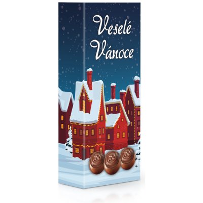 Selllot Čokoládové plněné pralinky Veselé Vánoce Domečky 84 g – Zboží Dáma