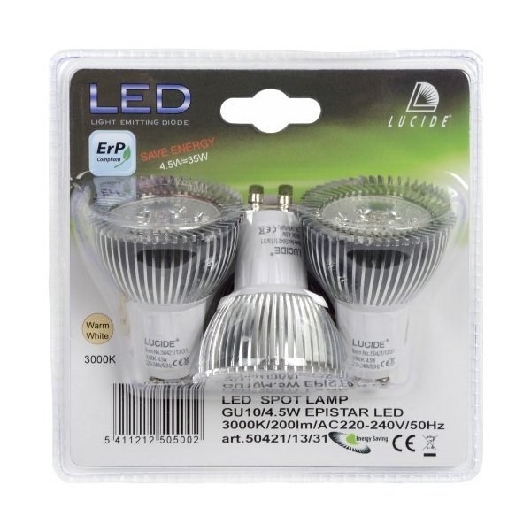 Žárovka Lucide LED žárovka LED BULB 50421/13/31 3x5W GU10 bílá sada