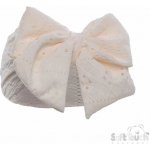 Kojenecká čelenka s velkou mašlí krém – Sleviste.cz