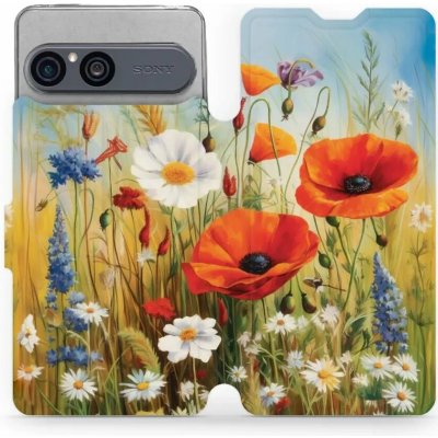 Mobiwear Flip pouzdro na mobil Sony Xperia 10 VII VP43S, letní louka – Zboží Živě