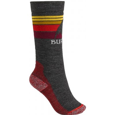 Burton EMBLEM MDWT TRUE BLACK thermo ponožky - S/M šedá