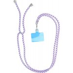 Apolis Přívěsek na telefon SWING / nastavitelná délka max. 82,5 cm / na ruku nebo krk - bílý a fialový 542190 – Zboží Živě