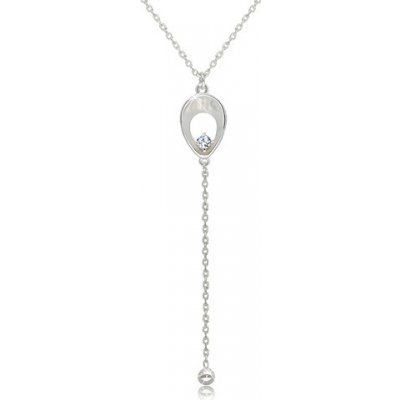 Šperky eshop ze stříbra obrácená slza s třpytivým zirkonkem kuličkou A03.11 – Zboží Mobilmania