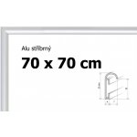 BFHM Hliníkový rám 70x70 cm stříbrný – Zboží Dáma
