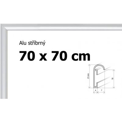 BFHM Hliníkový rám 70x70 cm stříbrný – Zboží Dáma
