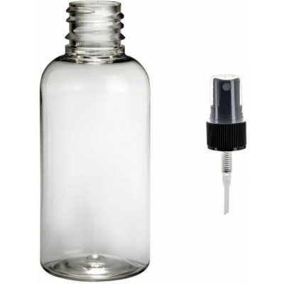 Via Plastová lahvička čirá s Černým kosmetickým rozprašovačem 50 ml – Zbozi.Blesk.cz
