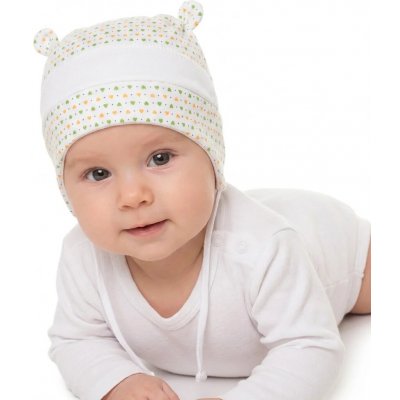 ESITO Kojenecká čepice s růžky srdce bílá zelená – Zboží Mobilmania