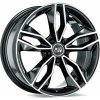 Alu kolo, lité kolo MSW 71 7,5x17 5x108 ET45 dark grey polished