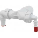 Alcadrain Dvojité kolínko DN 40/32 × Ø 8–23 mm pro napojení pračky a sušičky na sifon, se zpětnými klapkami | P156Z – Zboží Dáma