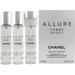 Chanel Allure Homme Sport pánská toaletní voda ( 3 x 20 ml ) 60 ml