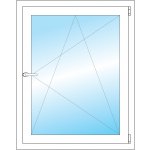 OKNA HNED Plastové okno 77x97 cm bílé otevíravé a sklopné pravé – Zboží Mobilmania