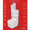 Úložný box Heidrun box úložný s víkem 28 x 18,5 x 14cm plast