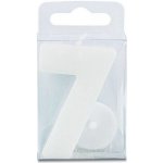 Stadter Svíčka ve tvaru číslice 7 mini bílá – Zboží Mobilmania