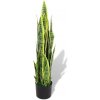 Květina Umělá rostlina sansevieria s květináčem 90 cm zelená