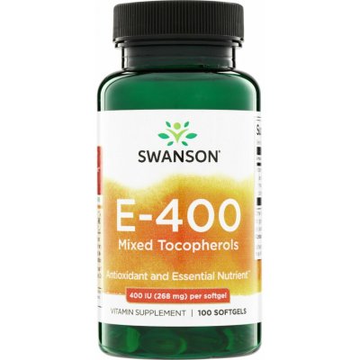 Swanson Vitamin E Mixed Tocopherols 400 IU 268 mg 100 gelové tablety – Hledejceny.cz