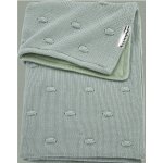 Meyco Deka do kočárku kolébky samet Knots Stone Green – Sleviste.cz