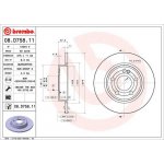 BREMBO Brzdový kotouč 08.D758.11