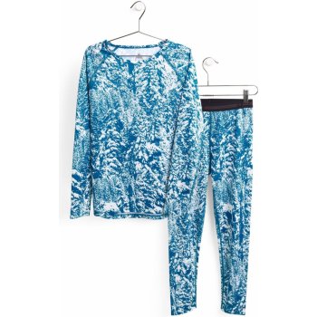 Burton Kids' Lightweight Base Layer Set blue blotto trees