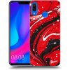 Pouzdro a kryt na mobilní telefon Huawei Picasee silikonové Huawei Nova 3 - Red black čiré