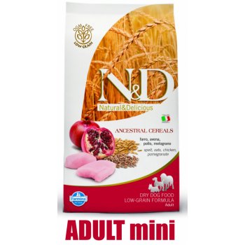 N&D Low Grain Adult Mini Chicken & Pomegranate 2,5 kg