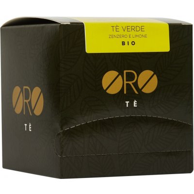 Oro caffe zelený čaj zázvor a Bio citron 15 ks – Sleviste.cz