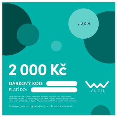 VUCH Elektronický dárkový poukaz v hodnotě 2 000 Kč – Zboží Dáma