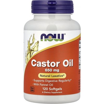 Now Foods Castor Oil 650 mg 120 kapslí – Hledejceny.cz