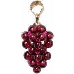 Nefertitis Granát přívěsek Hrozen úchyt barva zlata NF37798 – Zboží Mobilmania