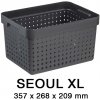 Úložný box Plast Team Plastový košík Seoul Mikawi 15-6025 Černá