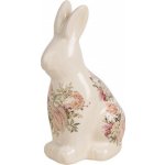 Béžová keramická dekorace králík s růžemi Rosien M - 13*10*22 cm – Hledejceny.cz