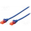 síťový kabel Digitus DK-1617-005/B Patch, U/UTP, 6, licna, Cu, LSZH, 0,5m, modrý