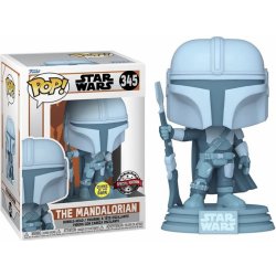 Funko Pop! 345 Star Wars The Mandalorian Mandalorian Holo Glows in the Dark