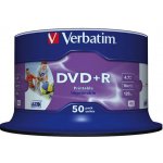 Verbatim DVD+R 4,7GB 16x, Advanced AZO+ printable, cakebox, 50ks (43512) – Zboží Mobilmania